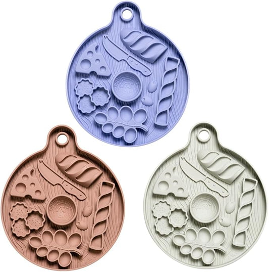 Smorgasboard 3-Pack Bundle – Silicone Dog and Puppy Lick Mat and Slow Feeder with Suction Cups - Non-Slip, Dishwasher Safe Pet Dishes - Extend Mealtimes for Fast Eaters - for Wet & Dry Food