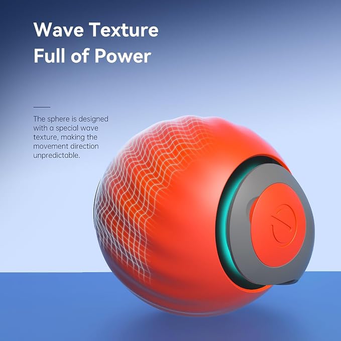 Interactive Cat Ball Cat Toy with Tail, Fast Rolling Ball (Blue)