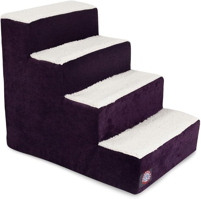 3 Step Portable Pet Stairs By Majestic Pet Products Villa Aubergine Steps for Cats and Dogs Purple