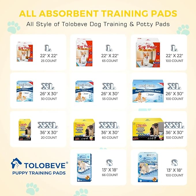 XXL Dog Training Pads – 30" x 36", 100 Count | Extra-Large Puppy Pee Pads, Super Absorbent, Leak-Proof, Odor Control Disposable Pet Pads for Housebreaking, Senior Dogs, Indoor Use