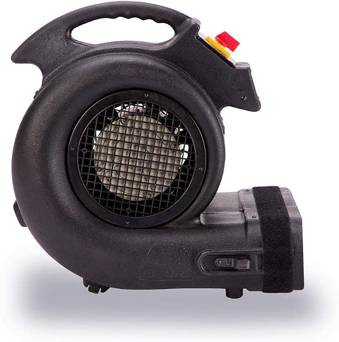 B-Air Grizzly Gp-1 1 HP 3550 CFM Air Grizzly Mover Carpet Dryer Floor Fan for Water Damage Restoration Equipment & Pet Cage Dryer Black