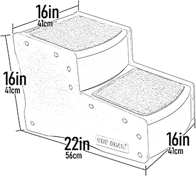 Pet Gear Easy Step II Pet Stairs, 2 Step for Cats/Dogs up to 150 Pounds, Portable, Removable Washable Carpet Tread, No Tools Required, Green Clover