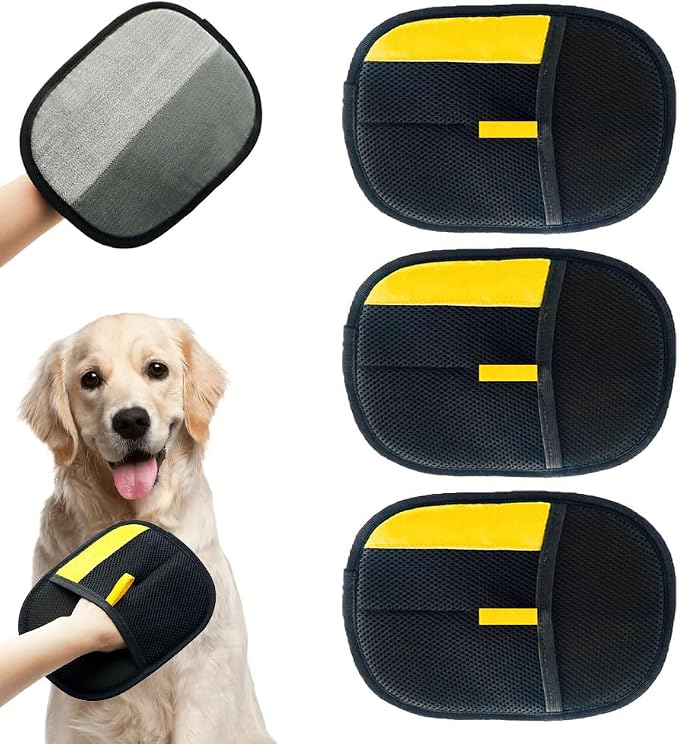 Electrostatic Pet Hair Removal Glove, Hair Cleaning Gloves for Pets Grooming, Dog Hairs Remover Gloves for Bed Clothes