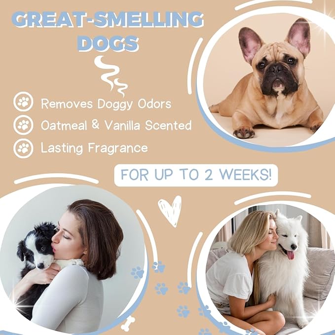 Natural Dog Shampoo and Conditioner with Aloe Vera, pH Balanced Oatmeal Shampoo for Dogs, Tear-Free Dog Shampoo Oatmeal for Sensitive Skin, OatmealDog Shampoo 1 Gallon