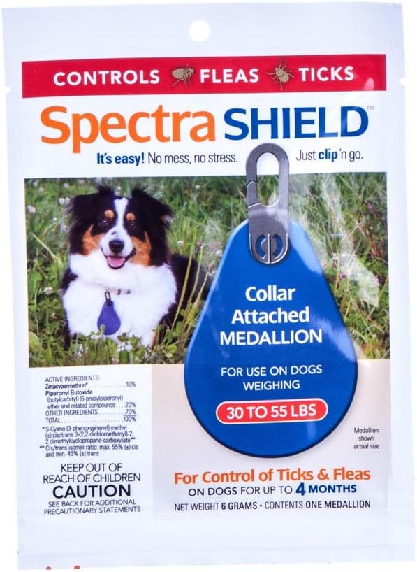 Durvet Spectra Shield Collar Attached Medallion, 30 to 55-Pound
