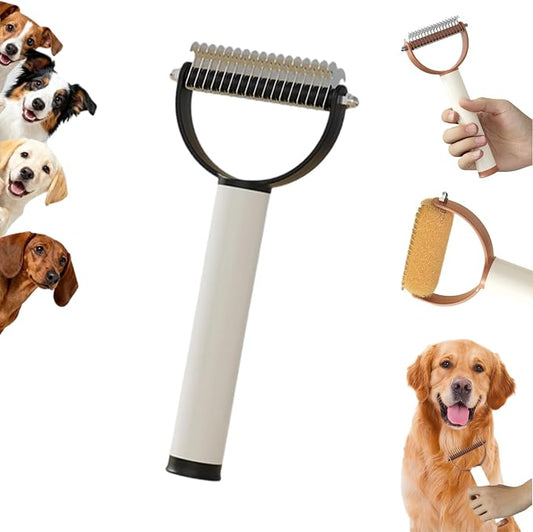 Vivanchor Pet Pro, Pet Pro Grooming Tool for Dogs, Dual Sided Pet Grooming Comb, Deshedding Brush Removes Tangles Knots,Dematting Comb for Dogs and Cats (Black)