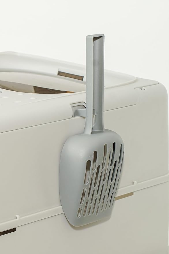 Enclosed Stainless Steel Cat Litter Boxs 21" L x12.2 W x 16.5" H with Litter Mat & Scoop.