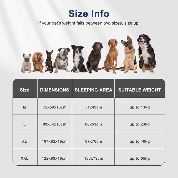 FURTIME Orthopedic Large Dog Bed, XL Waterproof Dog Beds, 42x35x6.5 Supportive Foam Pet Couch Bed with Removable Washable Cover and Nonskid Bottom
