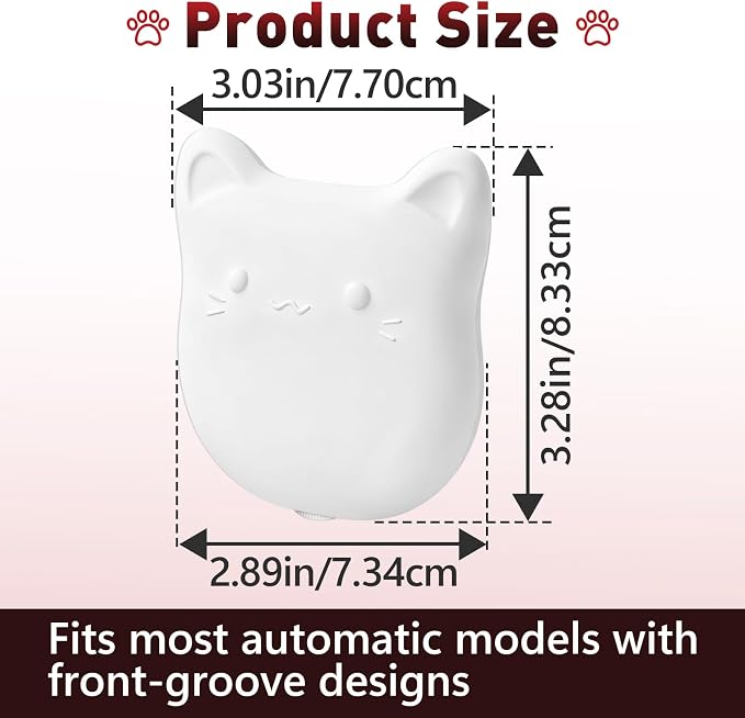 8 Pcs Deodorizer Compatible with Cumrige Fumoi Automatic Cat Litter Box | Cute Cat Shaped Design, Long-Lasting Camellia Flower Scent