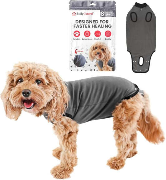 BellyGuard Dog Surgery Recovery Suit, Post-Op Dog Recovery Suit for Female Spay & Male Neuter, Comfy Onesie for Pets, Surgical Body Cover for Canine Healing Support