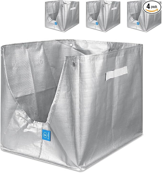 4 Pack Litter Box Liners F Compatible with Flip Litter Box Liner Type F, Reusable Liner Type-F with Carrying Handles