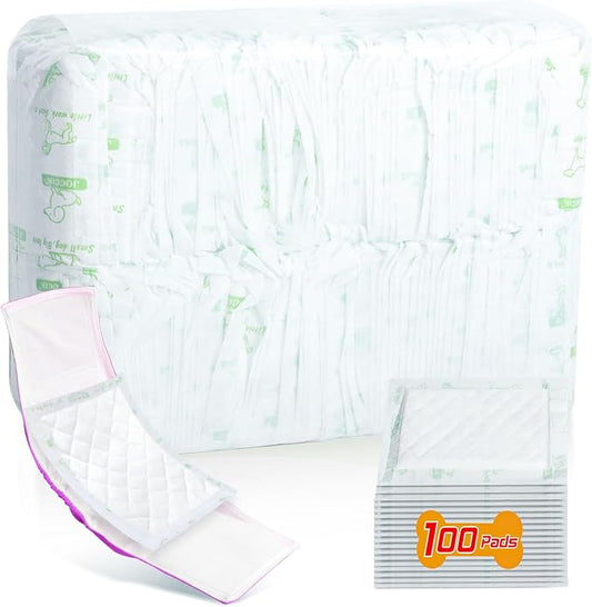 Dog Diaper Liners for Male and Female Dogs, 100ct, Super Absorbent Disposable Dog Diapers Booster Pads fit Most Pet Belly Bands and Wraps (X-Large)