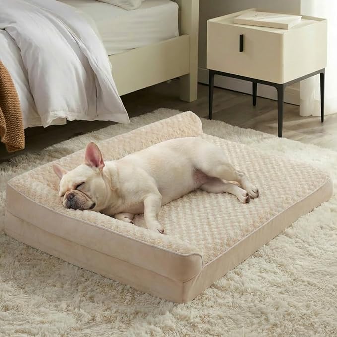 BFPETHOME Orthopedic Dog Beds for Large Dogs-Waterproof Sofa Dog Bed with Removable Washable Cover, Big Pet Bed with Waterproof Lining and Nonskid Bottom,Pet Bed for Large Dogs