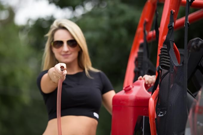 1/2” x 8’ Self-Priming Shaker Jiggler Siphon Hose, FlowPro Siphon Gas & Fuel Transfer Pump, Gas Can Siphon for Boats, Jet Ski, Pontoon. Water Siphon Pump for Hot Tub Drain and Cold Plunge | 4 GPM