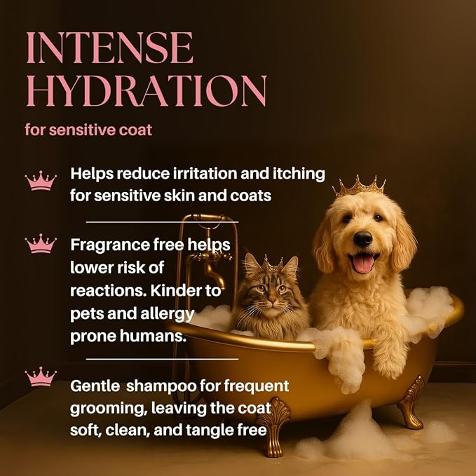 Barkin & Meowson MedExpert Hypoallergenic Intensive Hydration Shampoo 350ml / 11.83 fl.oz for Sensitive Skin, Dogs and Cats - Fragrance Free