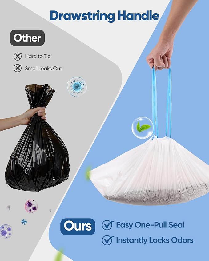 150 Count 26"x11.8" Self-Cleaning Cat Litter Box Bags for Cumrige Fumoi Fsitego Paruuntys Litter box, Pre-Seperated Automatic Litter Box Replacement Drawstring Heavy Duty，10-12 Gallons of Capacity
