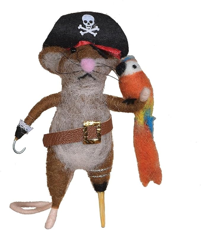HomArt Felt Pirate Mouse Ornament