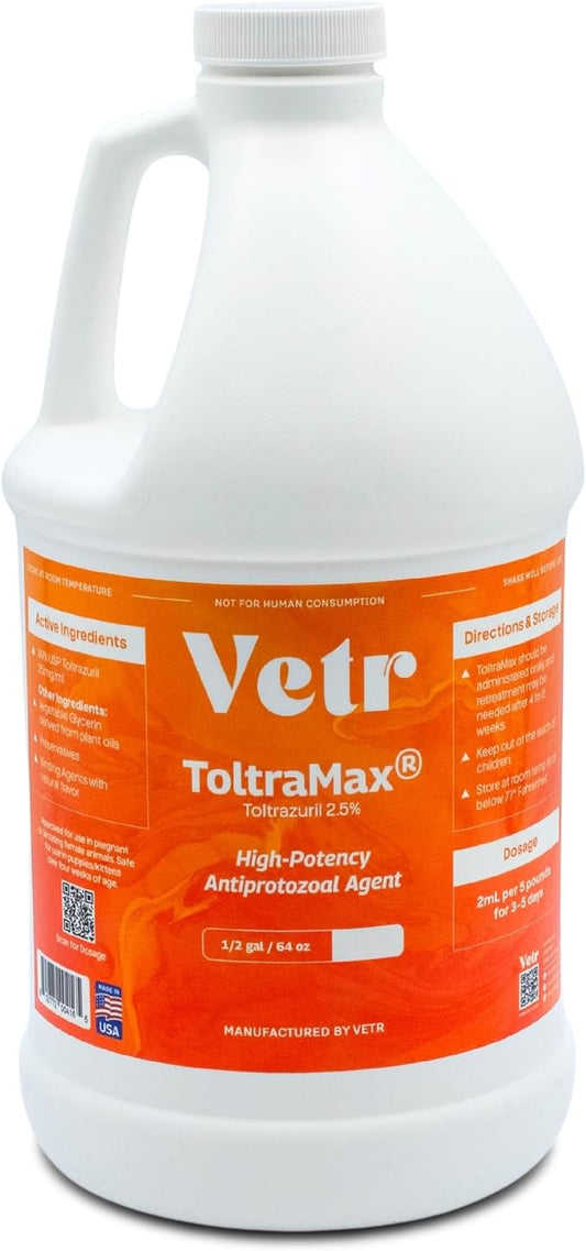 Toltrazuril 2.5% for Horses, Dogs, Cats, 1/2 Gallon, For Non-food chain animals