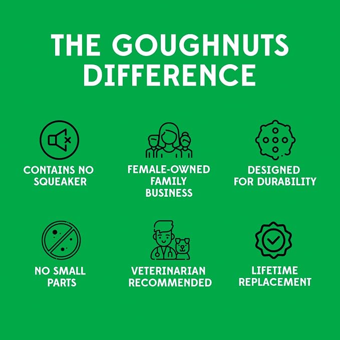 Goughnuts — Dog Toys for Aggressive Chewers | Virtually Indestructible Pull Toy for Breeds Such as Pit Bulls and German Shepherds | Heavy Duty Tug Dog Toy | Medium | Green
