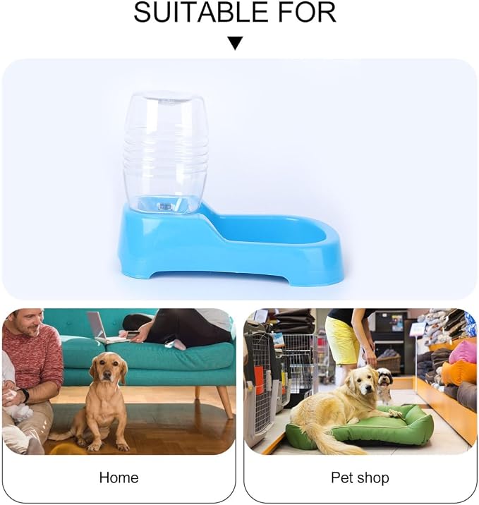 POPETPOP Automatic Pet Feeder, Plastic, Suitable for Cats and Dogs, Multiple Pets