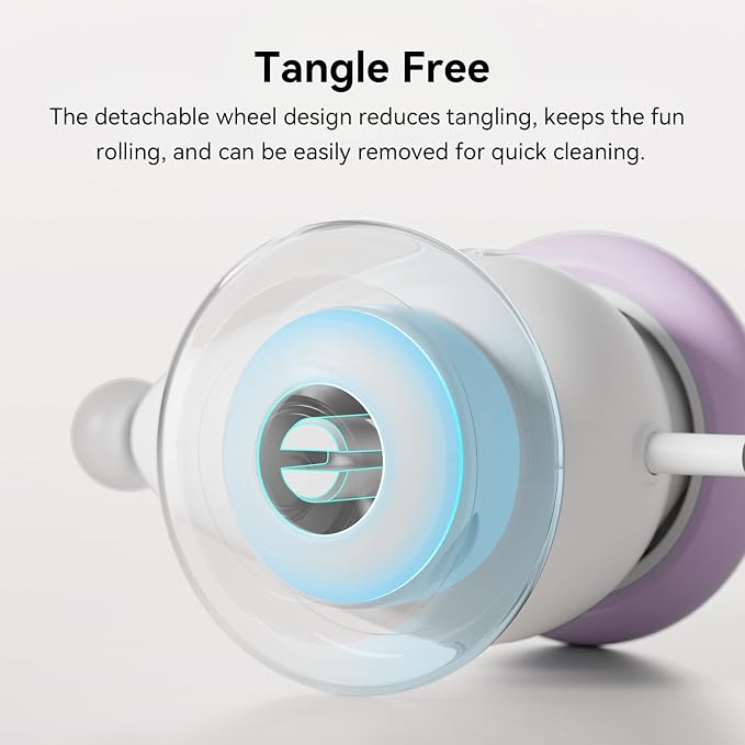 Interactive Cat Toys for Indoor Cats - Automatic Moving Kitten Toys, Wicked Mouse Neo Cat Toy with Tail & Lights, Pet Cat Supplies, Rechargeable Cat Toys for Bored Indoor Adult Cats, Purple