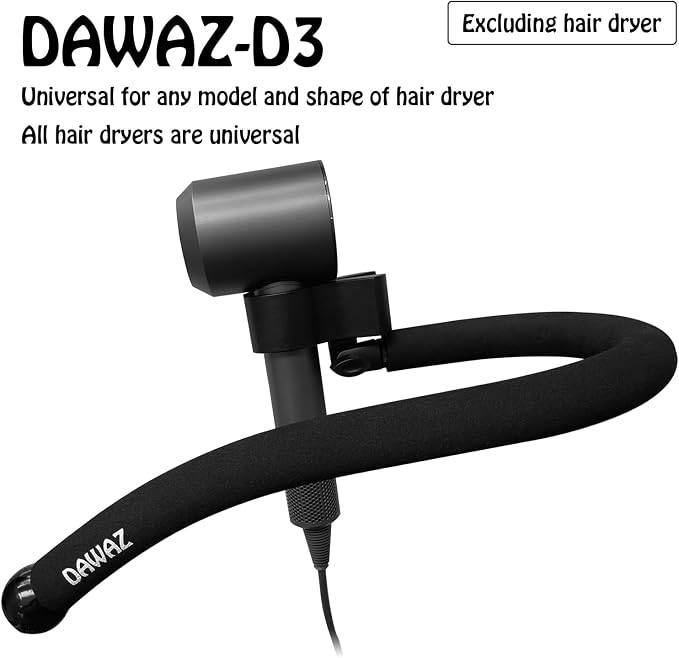 DAWAZ pet Grooming Dog Hair Dryer Water Blowing Machine Neck Hanging Bracket Universal Adjustment Free Your Hands (D3), BLACK