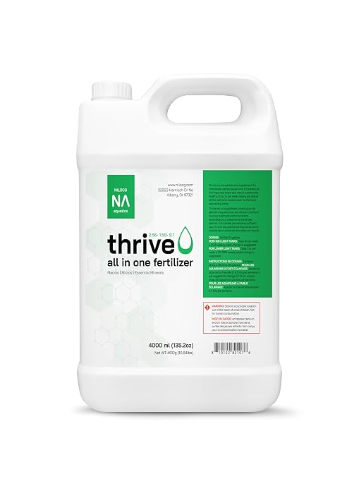 Thrive Planted Aquarium Fertilizer -All in One Planted Tank Liquid Fertilizers - Micro & Macro Nutrient Rich Food for Aquatic Plants - Highly Concentrated (4000ml)