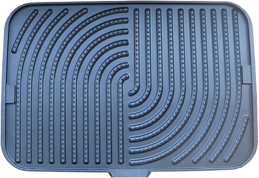 Silicone Pet Food Mat for Cats & Dogs, Waterproof Dog Bowl Mat & Cat Feeding Mat, Non-Slip Dog Mat for Food and Water, Pet Placemat & Silicone Tray (18X12)