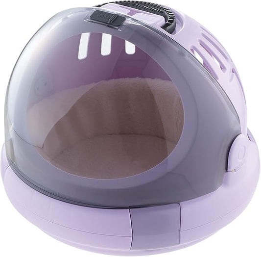 Richell Space Capsule Pet Carrier & Bed, Travel Carrier for Small Dog and cat