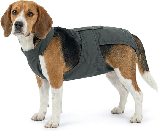 IDOMIK Reusable Female Dog Diapers, Washable Dog Period Diapers with Adjustable Suspenders, Leakproof Escape-Proof Sanitary Panties for Dogs in Heat Cycle, Incontinence, or Senior Dogs,Grey,M