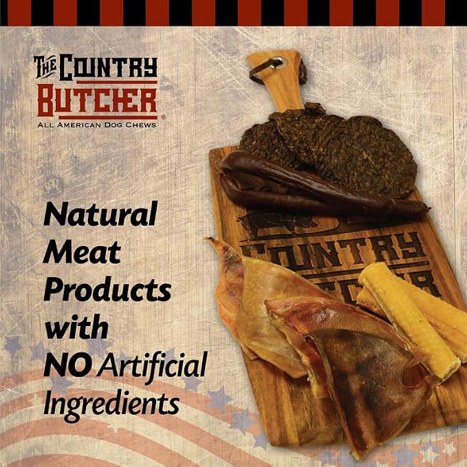 THE COUNTRY BUTCHER Chicken Feet Dog Treats for Small, Medium and Large Breeds, Natural Chew, Rich Source of Glucosamine and Chondroitin, Made in the USA, 30 Count - Rawhide Free, Nails Removed