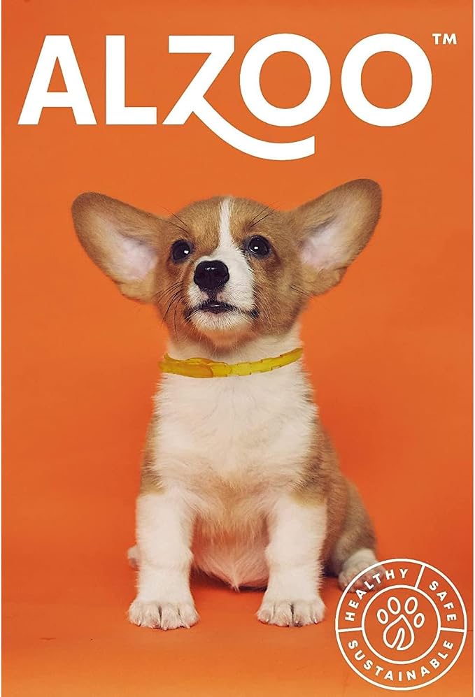 ALZOO Natural Flea & Tick Dog Collar - Helps Repel Fleas, Ticks & Mosquitoes - 100% Plant-Based Active Ingredients, Waterproof, Up to 4 Months Protection - Small-Sized Dogs 15 lbs & Under - Pack of 3