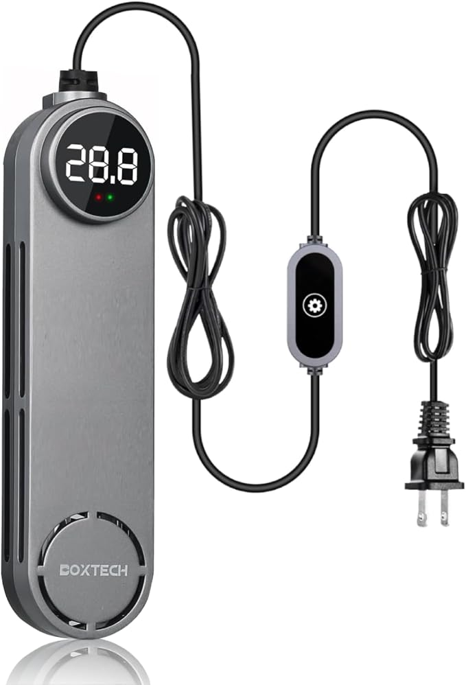 UPETTOOLS Aquarium Heater 50W/100W/200W/300W – Submersible Fish Tank Heater with Digital LED Display & External Controller, Dry-Run and Overheat Protection, for Freshwater, Saltwater, Reef Tanks