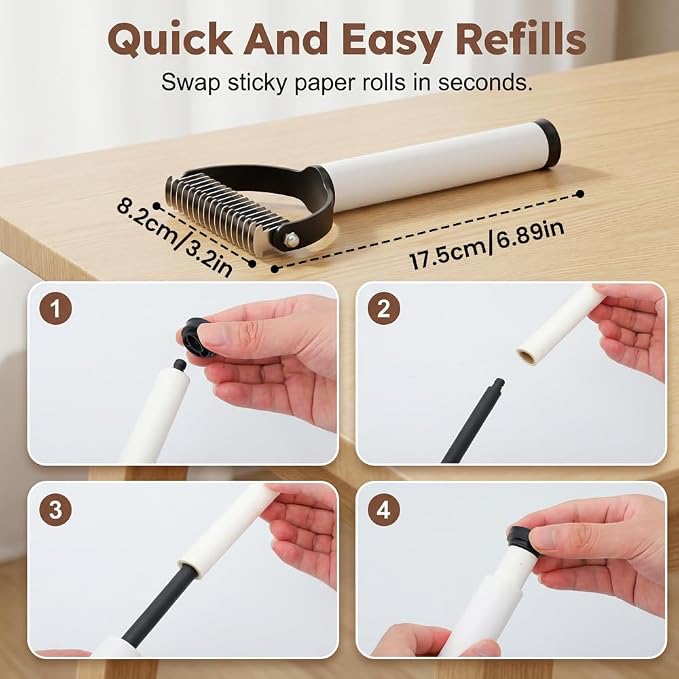 Pet Pro Grooming Tool for Dogs & Cats, Deshedding Dog Brush, Pet Grooming Brush with Undercoat Rake, Dematting Comb for Long Hair, Pet Grooming Tool for Thick Coats & Loose Fur (Mix-2pcs)