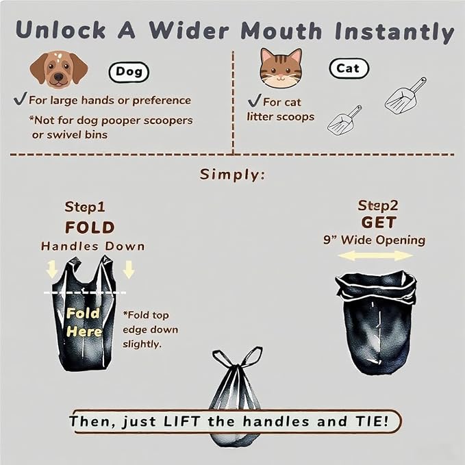 Ultra Thick RockRhino Dog Poop Bags - Claw Machine Style Pickup with Multi-Layer Bottom, ECO Heavy Duty, 0% Plastic, 100% Home Compostable, Mint-Scented, Easy Open Tie Handles, Glove Fit - 210 Bags
