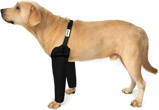Dog Recovery Sleeves - Cone Collar Alternative, 2.5mm Thick Waterproof Abrasion-Resistant Washable, Prevents Licking and Biting, Keeps Wounds Dry & Enables 24-Hour Wear (Black, 3XL)