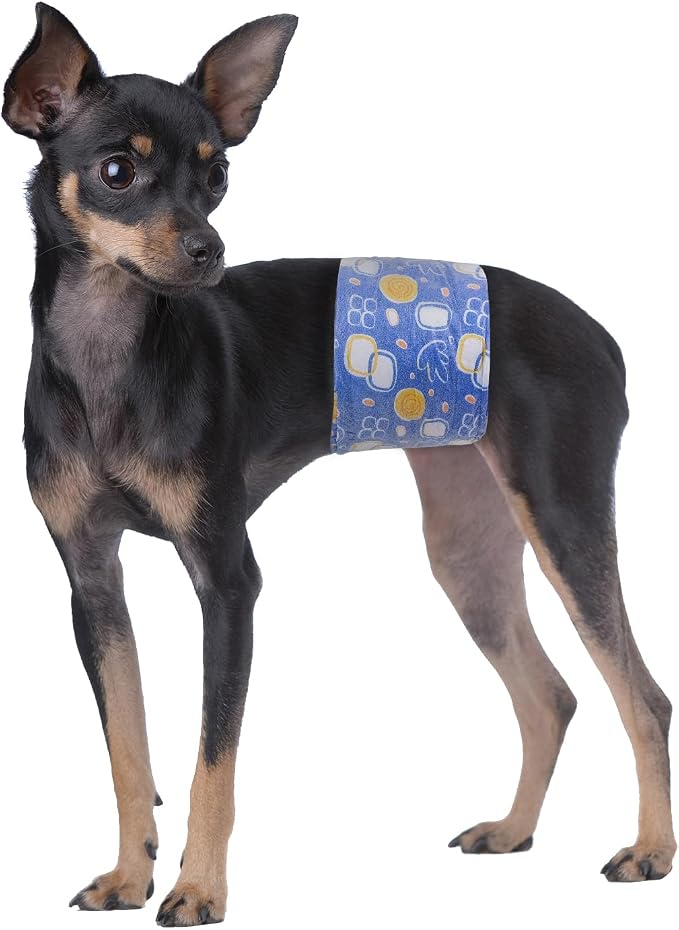 Pet Soft Male Dog Diapers - Disposable Male Dog Wraps with Wetness Indicator, Puppy Diapers for Pets Excitable Urination or Incontinence, 20pcs Small