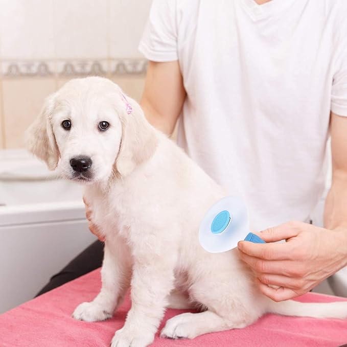 Self Cleaning Slicker Brush, Pet Grooming Shedding Brush for Dogs and Cats - Easy to Remove Loose Undercoat, Pet Massaging Tool Suitable for Pets with Long or Short Hair