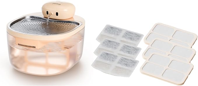 PetTop® Pumpless Cat Water Fountain + 3 Packs Filters