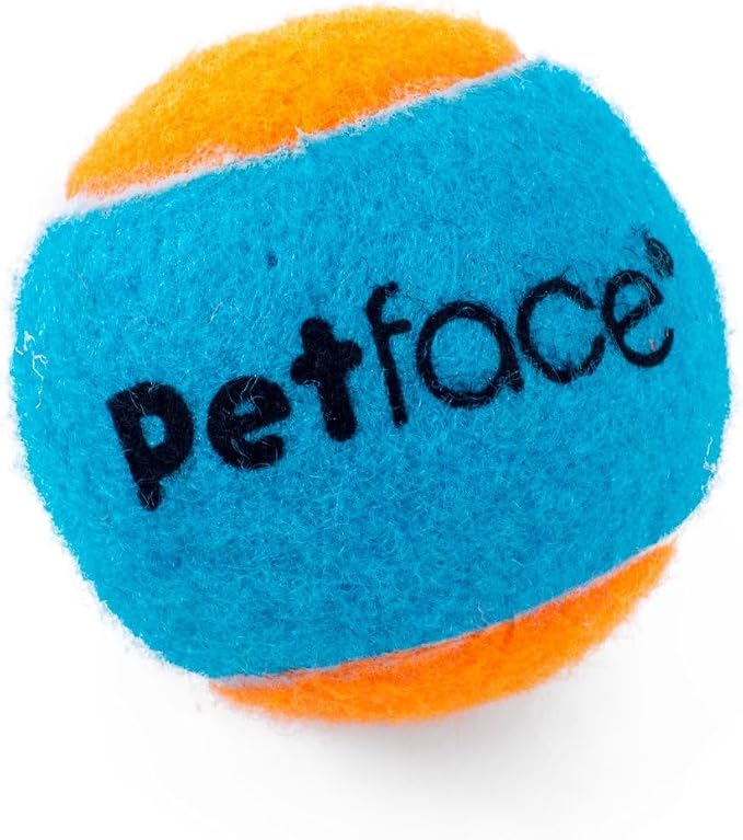 Petface Squeaky Tennis Balls for Dogs, All Breed Sizes (Pack of 3)