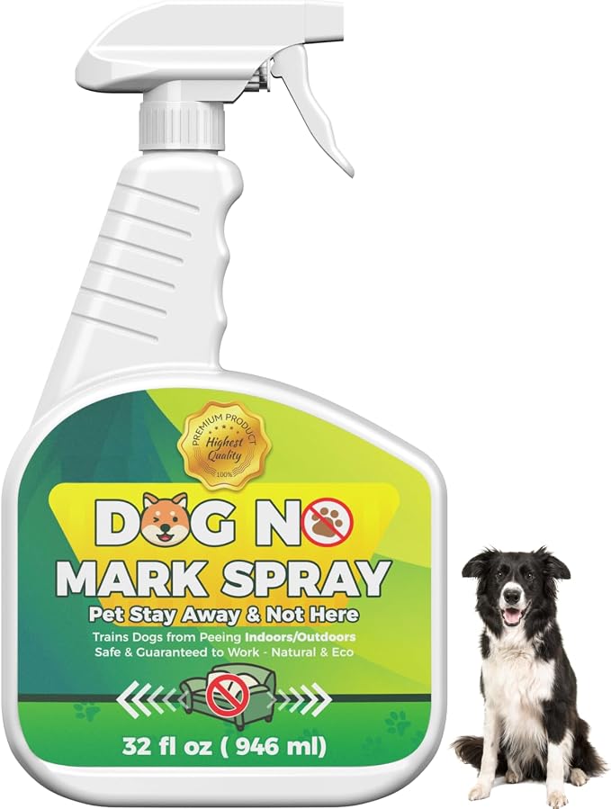 32.0oz No Marking Spray for Dogs - Stop Urine on Furniture & Floors - Puppy Housebreaking Aid - Pee Deterrent Spray for Dogs - Potty Training Solution - Prevents Indoor Marking