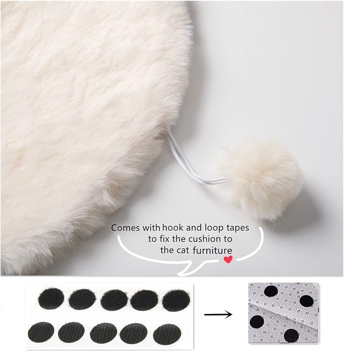 SHENGOCASE 2-Pack 12" x 22" Faux Rabbit Fur Pet Bed Mats, Non-Shedding and Non-Deforrable
