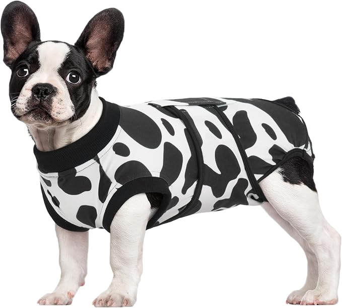 Kuoser Recovery Suit for Dogs Cats After Surgery, Professional Pet Recovery Shirt Dog Abdominal Wounds Bandages, Substitute E-Collar & Cone,Prevent Licking Dog Onesies Pet Surgery Recovery Suit