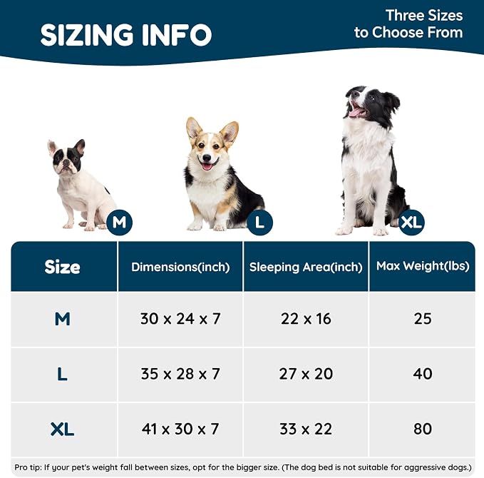 ChiXnuggle Orthopedic Dog Bed for XL Dogs, Waterproof Faux Rabbit Fur Dog Couch with Egg Crate Foam Support and Washable Removable Cover, Bolster Pet Sofa with Non-Slip Bottom, 41x30x7, Cream
