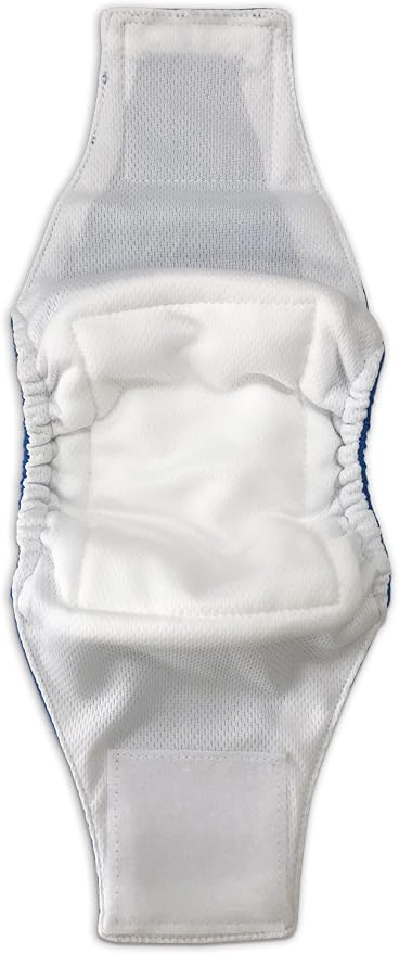 Paw Inspired 2-Count Reusable Male Dog Wraps, Washable Diapers for Male Dogs, Belly Bands for Incontinence, Surgery, Male Marking (XL Size, Assorted Colors with White Lining, Pack of 2)