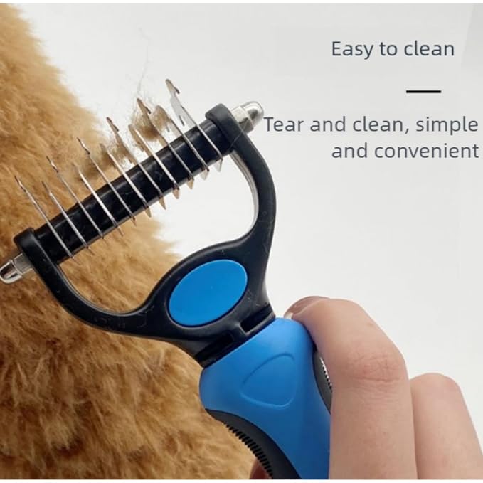 acssart Pet Grooming Brush Original - Pet Pro Grooming Tool, Deshedding for Cats & Dogs (Blue)