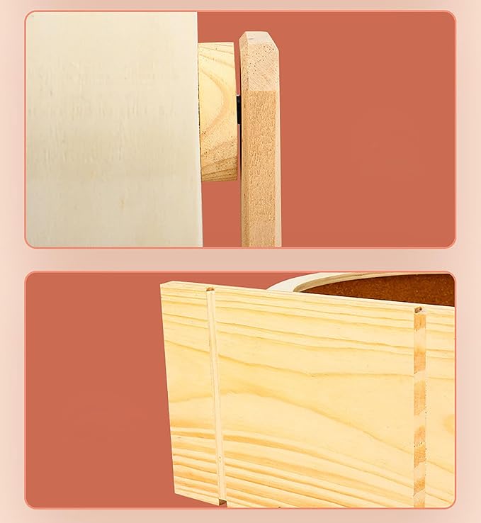Hamster Exercise Wheel，Small Animals Running Toy Suitable for Rat, Pig, Chinchilla, Gerbil, etc. pet Wooden Harmless, Handmade (L)