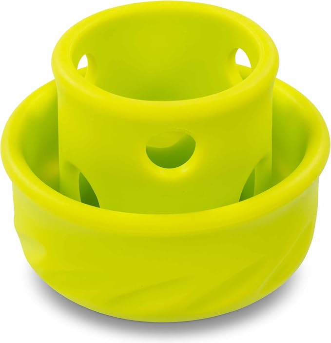 Messy Mutts Totally Pooched Puzzle 'n Play Mushroom | Stuffable Treat Toy for Dogs |Durable TPR | 3.25”” x 2.5” (Small) Dog Toy | Green