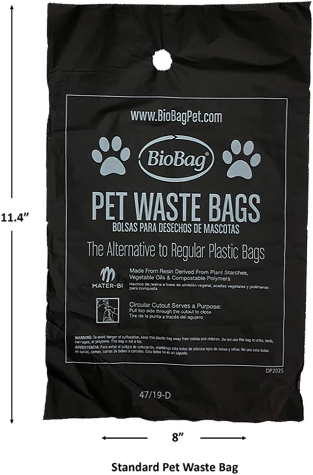 BioBag Compostable Pet Waste Bags, Standard Size, 50 Count (187105-4) (Pack of 4)