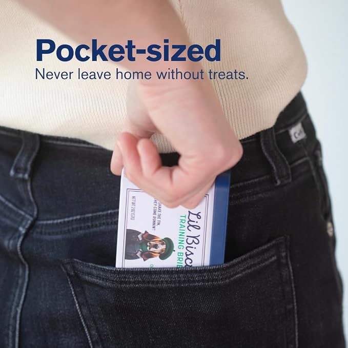 Piper Loop | Lil Biscuit Training Bribes | Pocket-Size Refillable Tin | Freeze-Dried | ~20 Treats | 100% Turkey | 0.5 oz